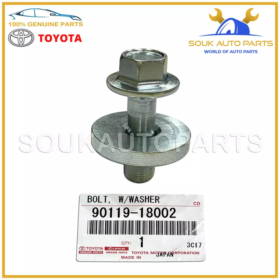 90119-18002 Genuine Toyota CRANK DAMPER PULLEY BOLT &amp; WASHER 2JZ-GTE JZA80 Supra