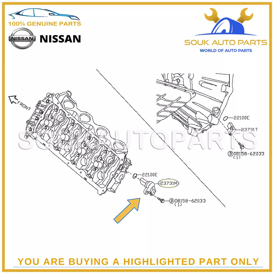 23731-4M50D Genuine Nissan POSITION SENSOR A-CRANK 237314M50D OEM