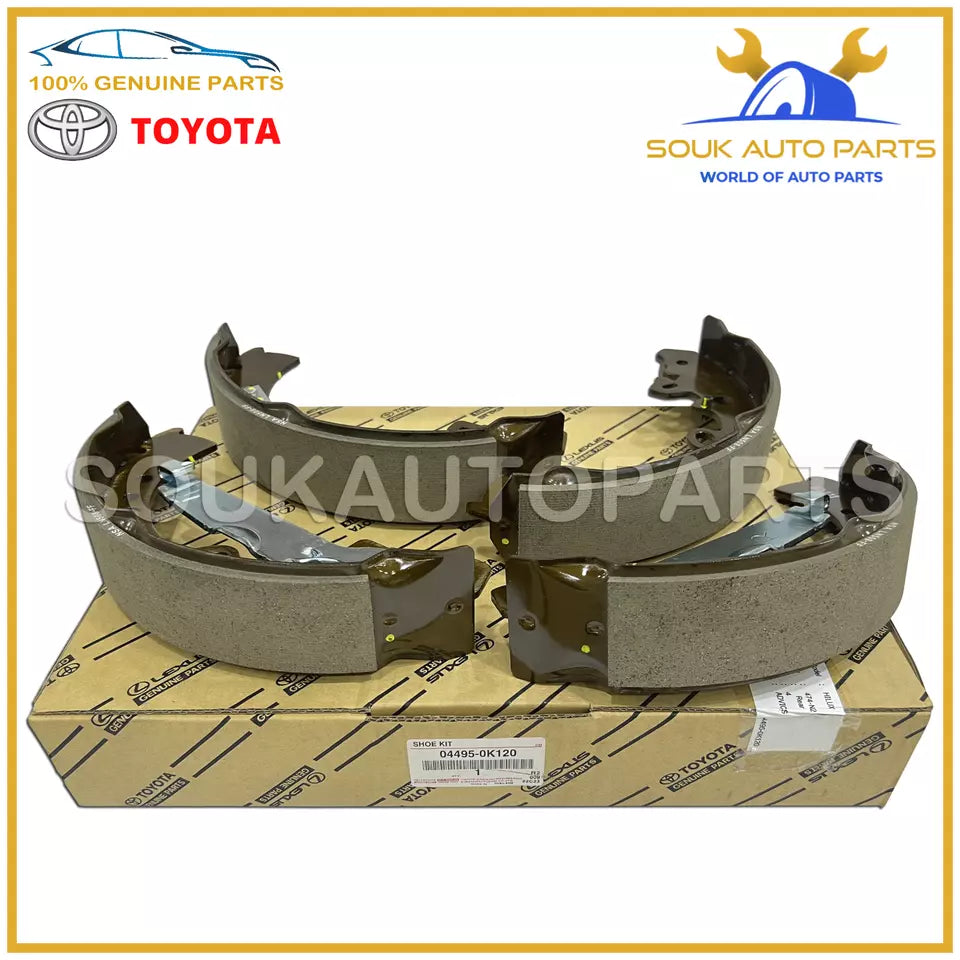04495-0K120 Genuine Toyota SHOE KIT, REAR BRAKE 044950K120 OEM