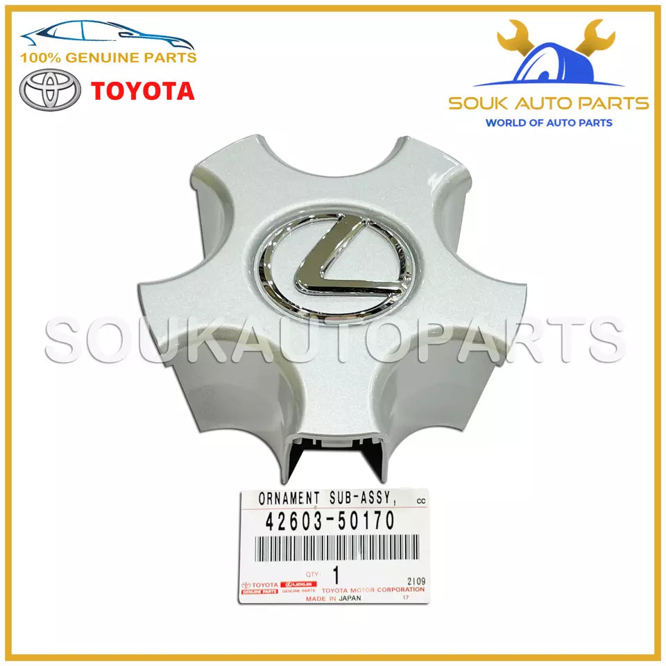 42603-50170 Genuine Toyota WHEEL HUB CENTER CAP ORNAMENT 3UZ-FE Lexus LS430