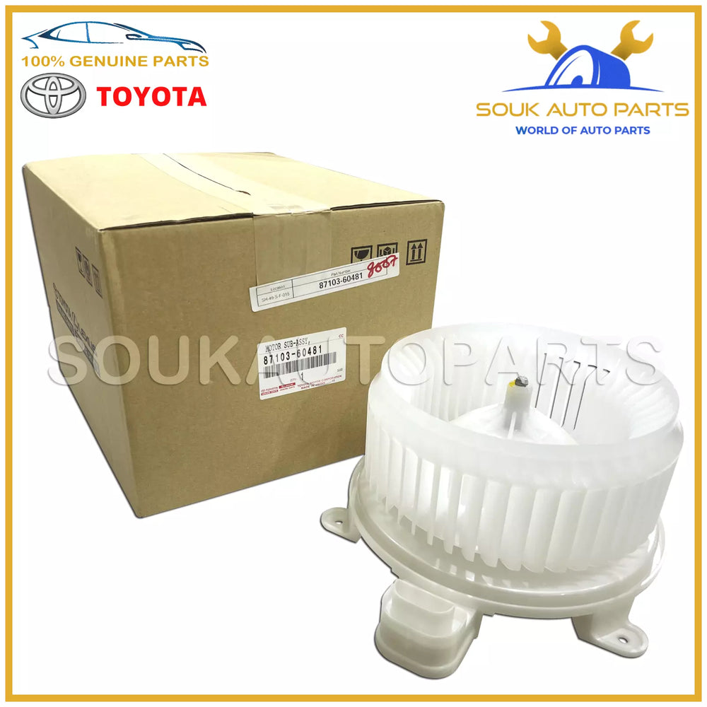 87103-60481 Genuine Toyota MOTOR SUB-ASSY, BLOWER W/FAN 8710360481 OEM