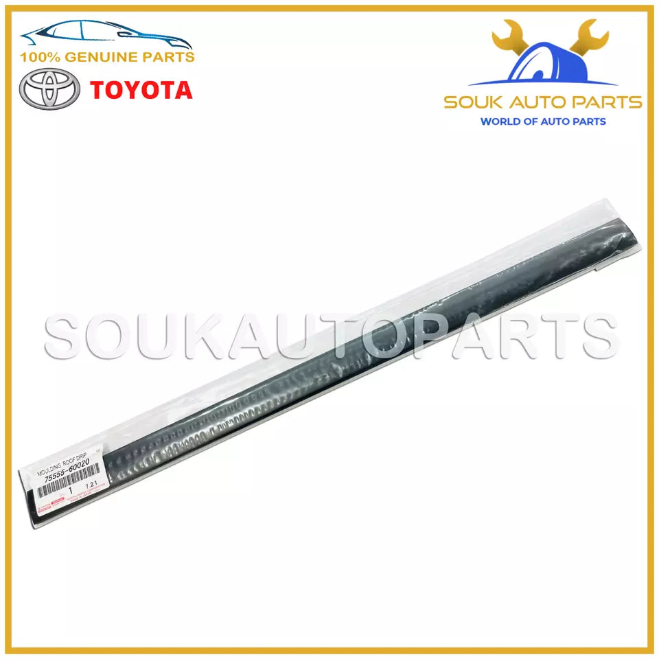 75555-60020 Toyota GENUINE MOULDING, ROOF DRIP SIDE FINISH, CENTER, RH/LH OEM