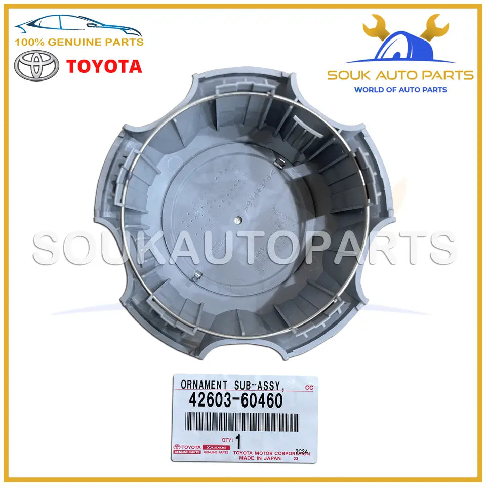 42603-60460 Genuine Toyota ORNAMENT SUB-ASSY, WHEEL HUB (FRONT) 4260360460 OEM