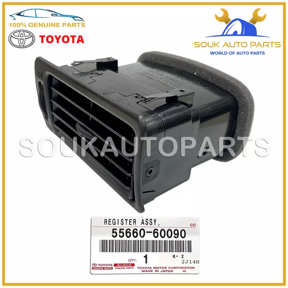 55660-60090 Genuine Toyota INSTRUMENT PANEL REGISTER ASSY, NO.2 5566060090 OEM