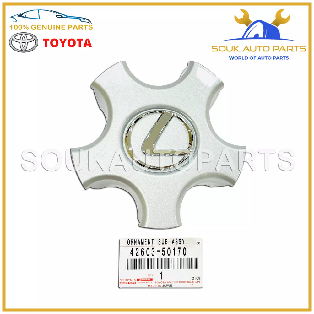 42603-50170 Genuine Toyota WHEEL HUB CENTER CAP ORNAMENT 3UZ-FE Lexus LS430