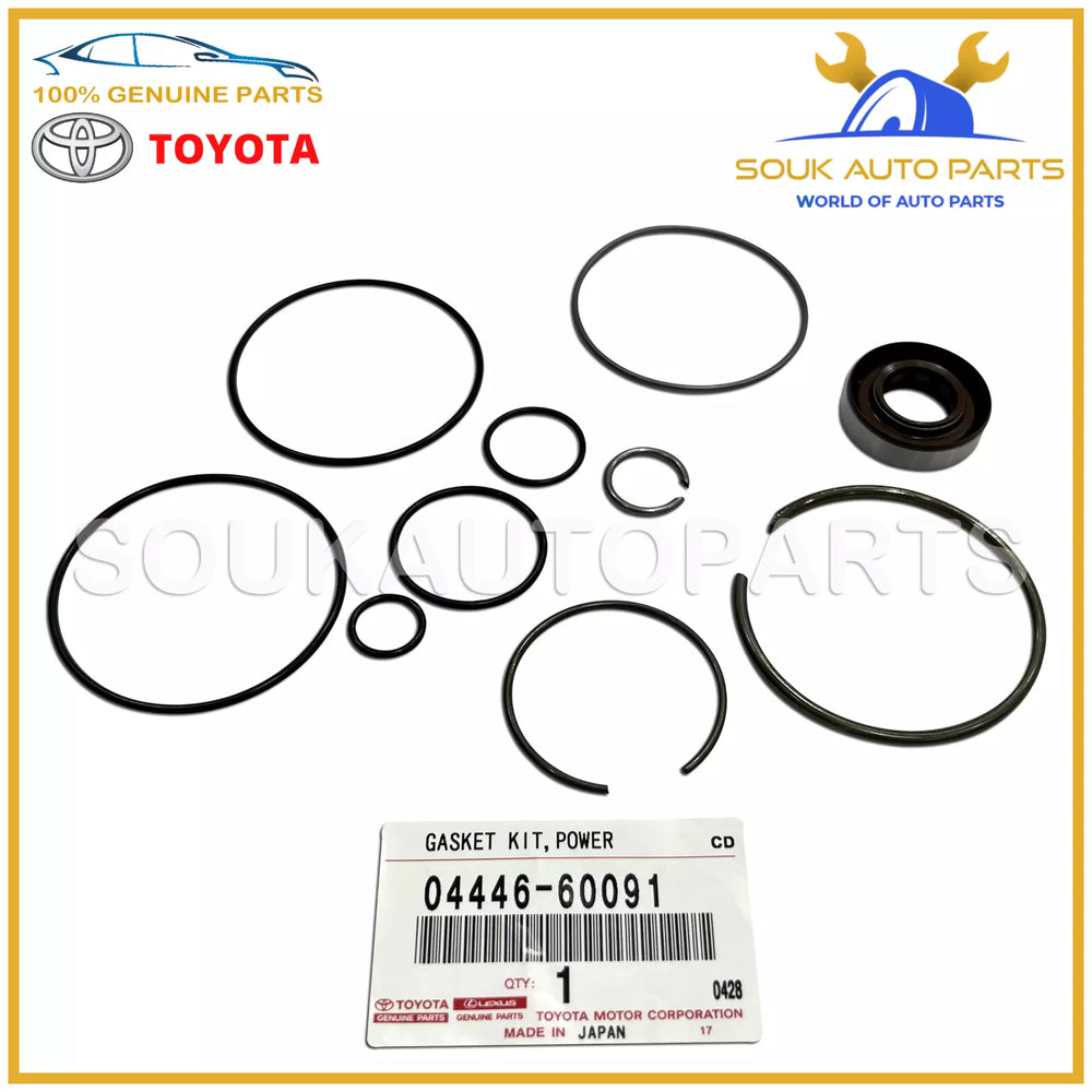 04446-60091 Genuine Toyota GASKET KIT, POWER STEERING PUMP 0444660091 OEM