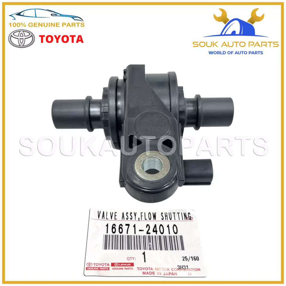 16671-24010 Genuine Toyota VALVE, WATER 1667124010 OEM