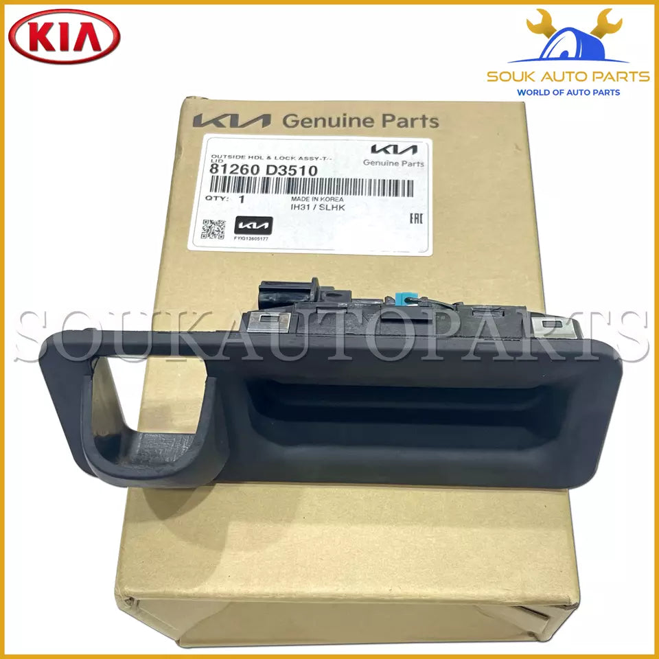 81260-D3510 Genuine Hyundai/Kia OUTSIDE HDL &amp; LOCK ASSY-T/LID 81260D3510