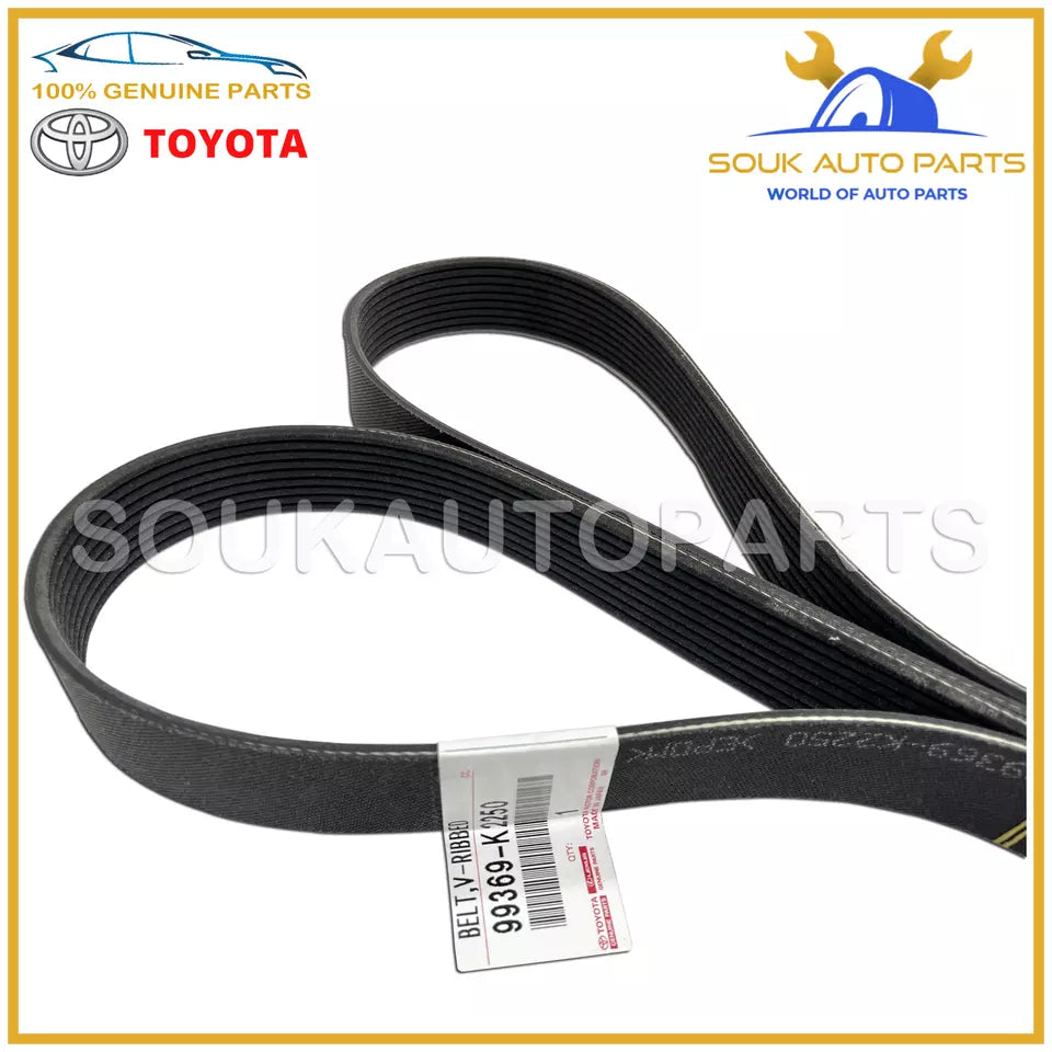 99369-K2250 Genuine Toyota BELT, V(FOR FAN &amp; ALTERNATOR) 99369-K2250 OEM