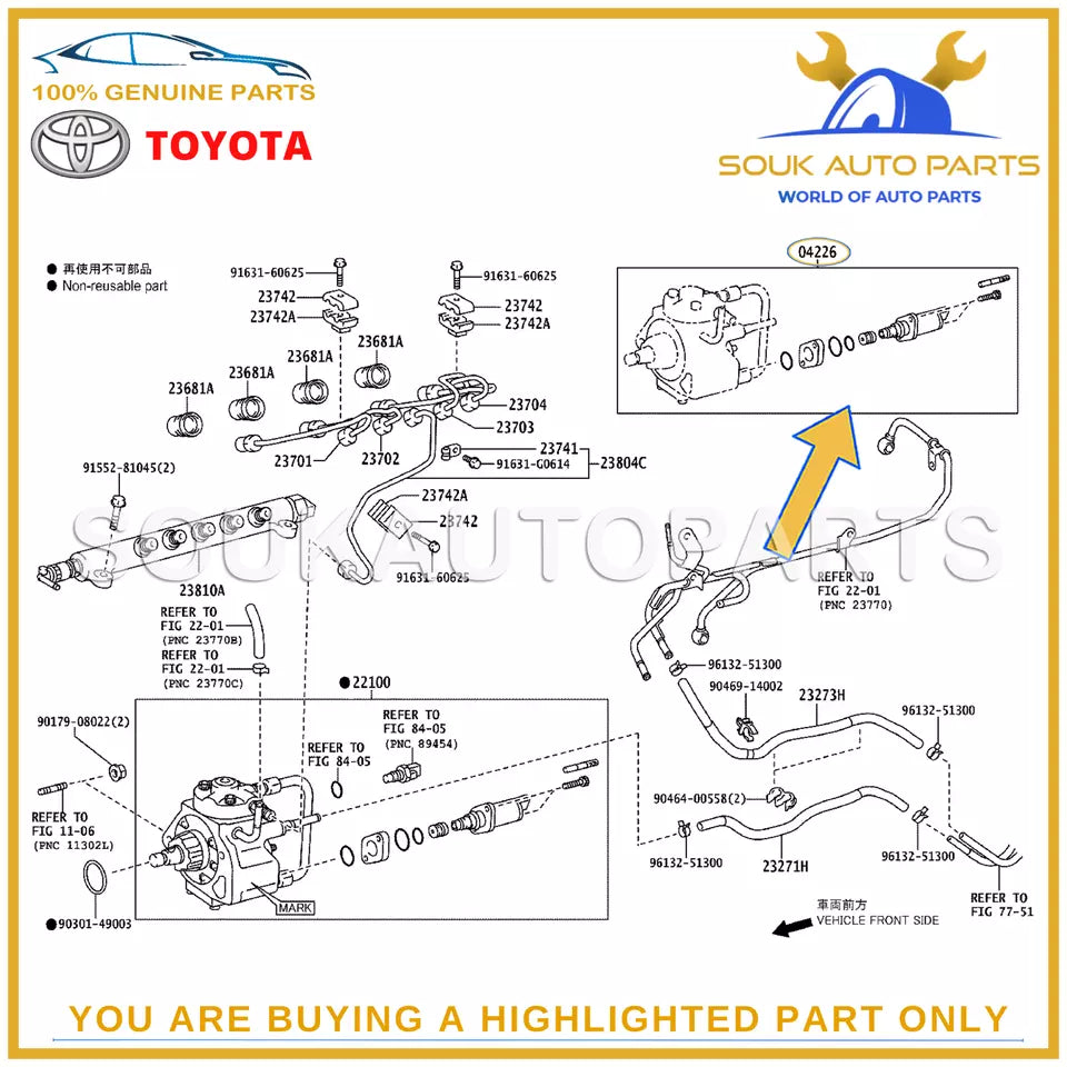 04226-30010 Genuine Toyota SUCTION CONTROL VALVE KIT 0422630010 OEM