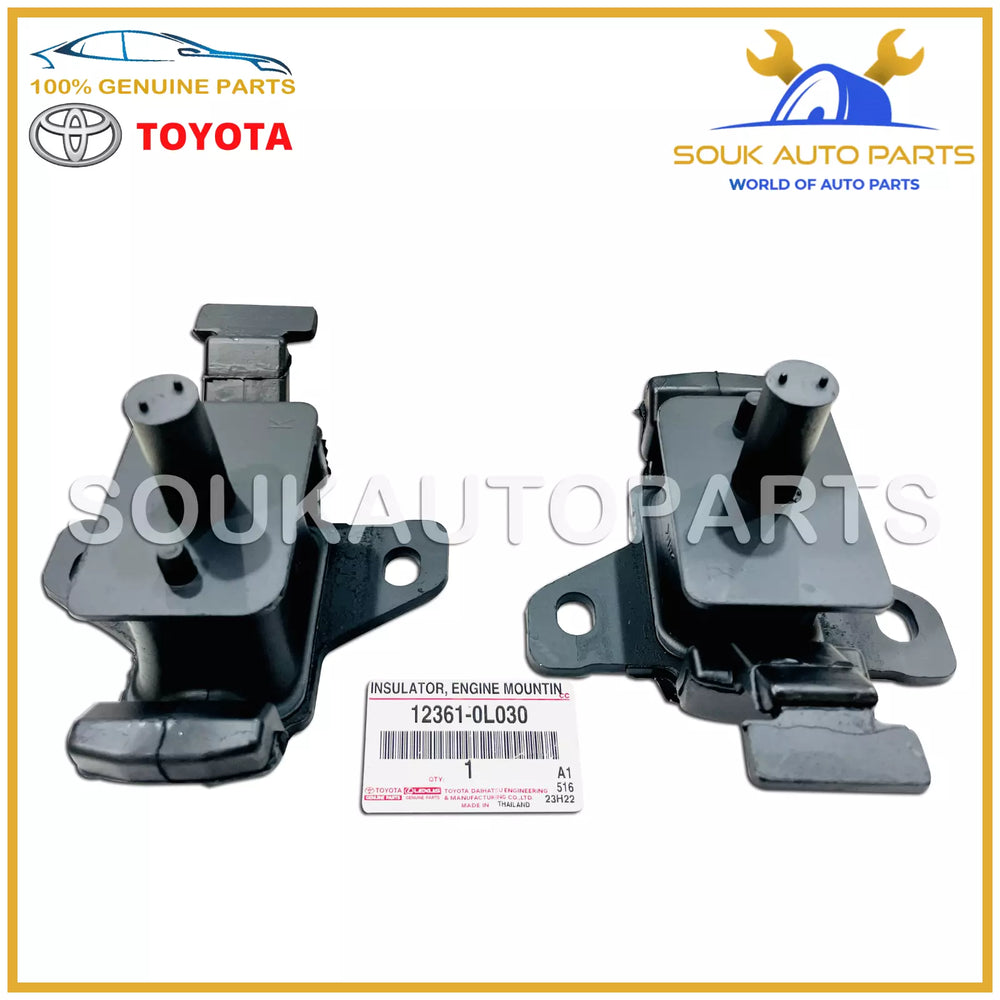 12361-0L030 Genuine Toyota INSULATOR SET (2PCS), ENGINE MOUNTING, FRONT 1KD 2KD
