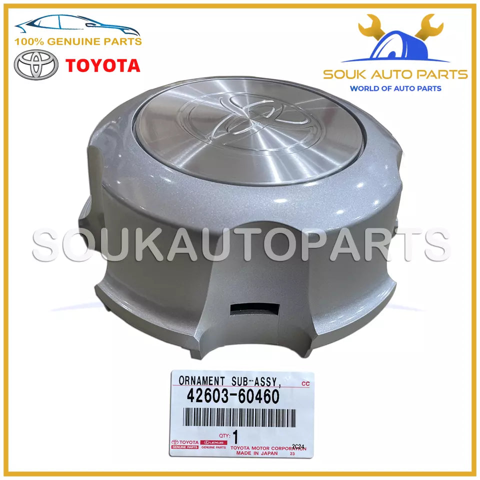 42603-60460 Genuine Toyota ORNAMENT SUB-ASSY, WHEEL HUB (FRONT) 4260360460 OEM