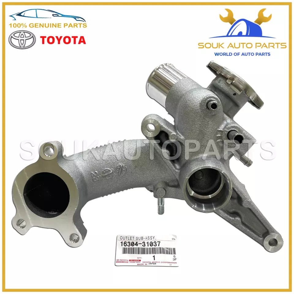 16304-31037 Genuine Toyota OUTLET SUB-ASSY, WATER 1630431037 OEM