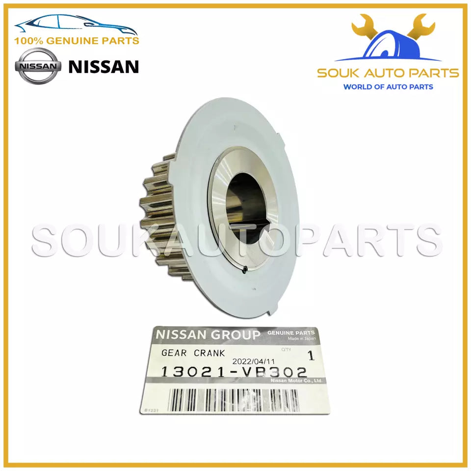 13021-VB302 Genuine Nissan SPROCKET CRANKSHAFT GEAR, 13021VB302 OEM PATROL