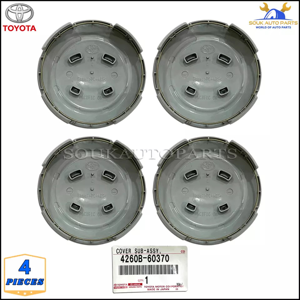 4260B-60370 Genuine Toyota ORNAMENT ASSY, WHEEL HUB SET OF 4 Pcs 4260B60370 OEM