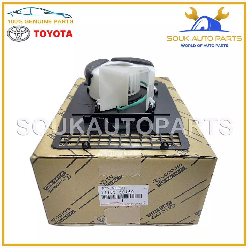 87103-60460 Genuine Toyota MOTOR SUB-ASSY, BLOWER W/FAN(FOR COOL BOX) 8710360460