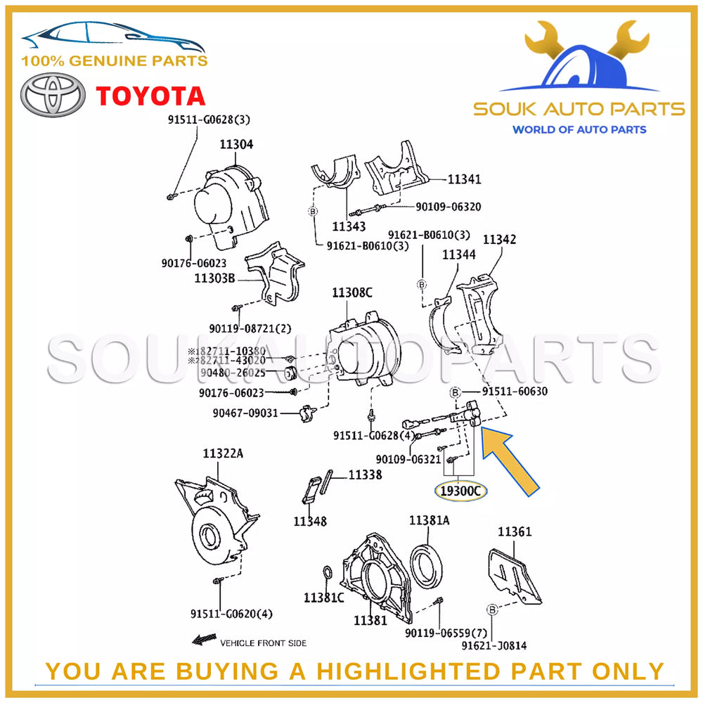 19300-50020 Genuine Toyota SENSOR ASSY, CAM POSITION 1930050020 OEM
