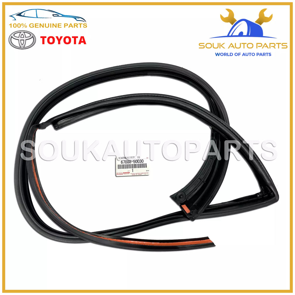 67888-50030 Genuine Toyota REAR DOOR UPPER WEATHER STRIP (LH) 6788850030 OEM