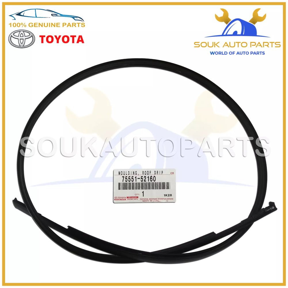 75551-52160 GENUINE TOYOTA ROOF DRIP SIDE FINISH MOULDING, RH 7555152160 OEM