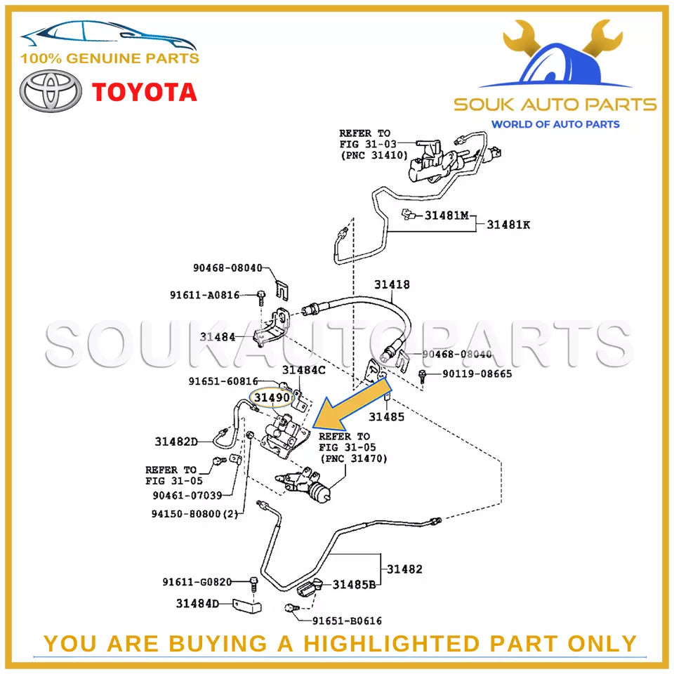 31490-42010 Genuine Toyota CLUTCH ACCUMULATOR ASSY 3149042010 OEM