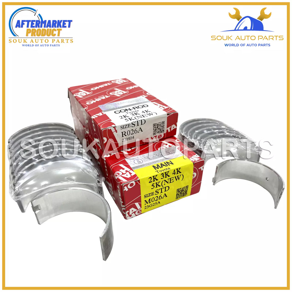 MAIN &amp; CON ROD BEARING SET 2K 3K 4K 5K For Toyota TOWNACE CARINA STARLET 1969-96