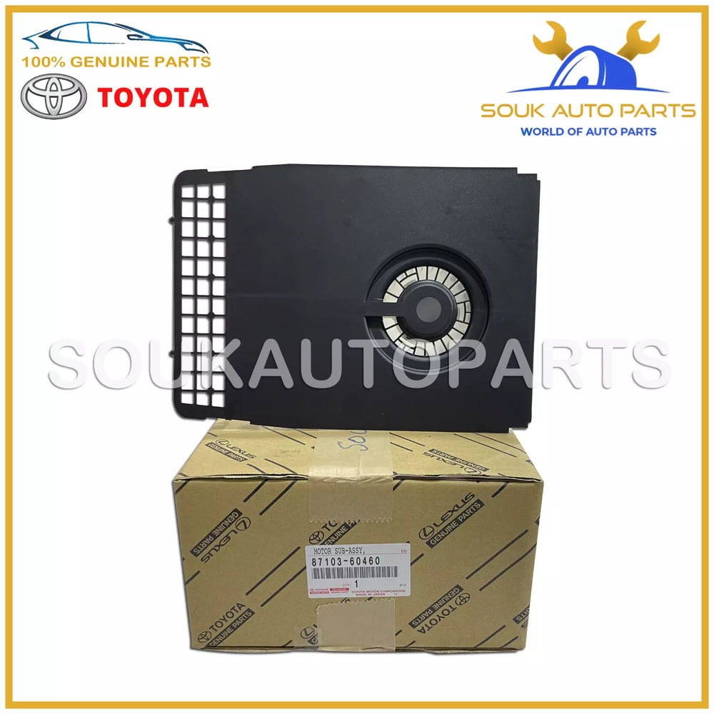 87103-60460 Genuine Toyota MOTOR SUB-ASSY, BLOWER W/FAN(FOR COOL BOX) 8710360460