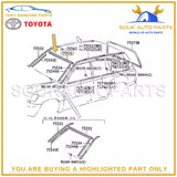 75531-60030 Genuine Toyota MOULDING, WINDSHILED UPPER OUTER 7553160030 OEM