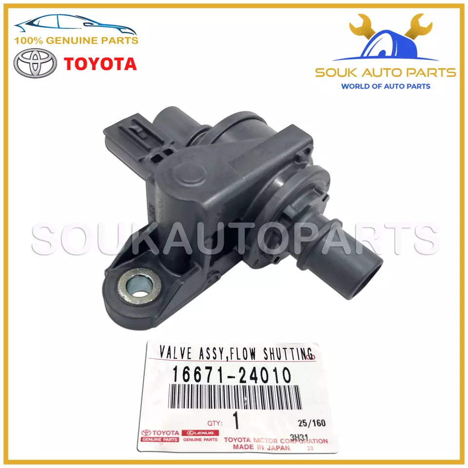 16671-24010 Genuine Toyota VALVE, WATER 1667124010 OEM