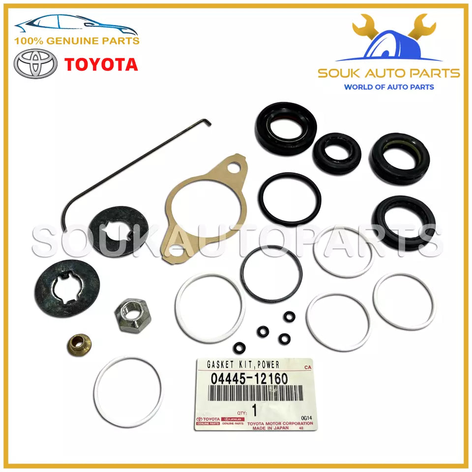 04445-12160 Genuine Toyota GASKET KIT, POWER STEERING GEAR (RACK &amp; PINION) OEM
