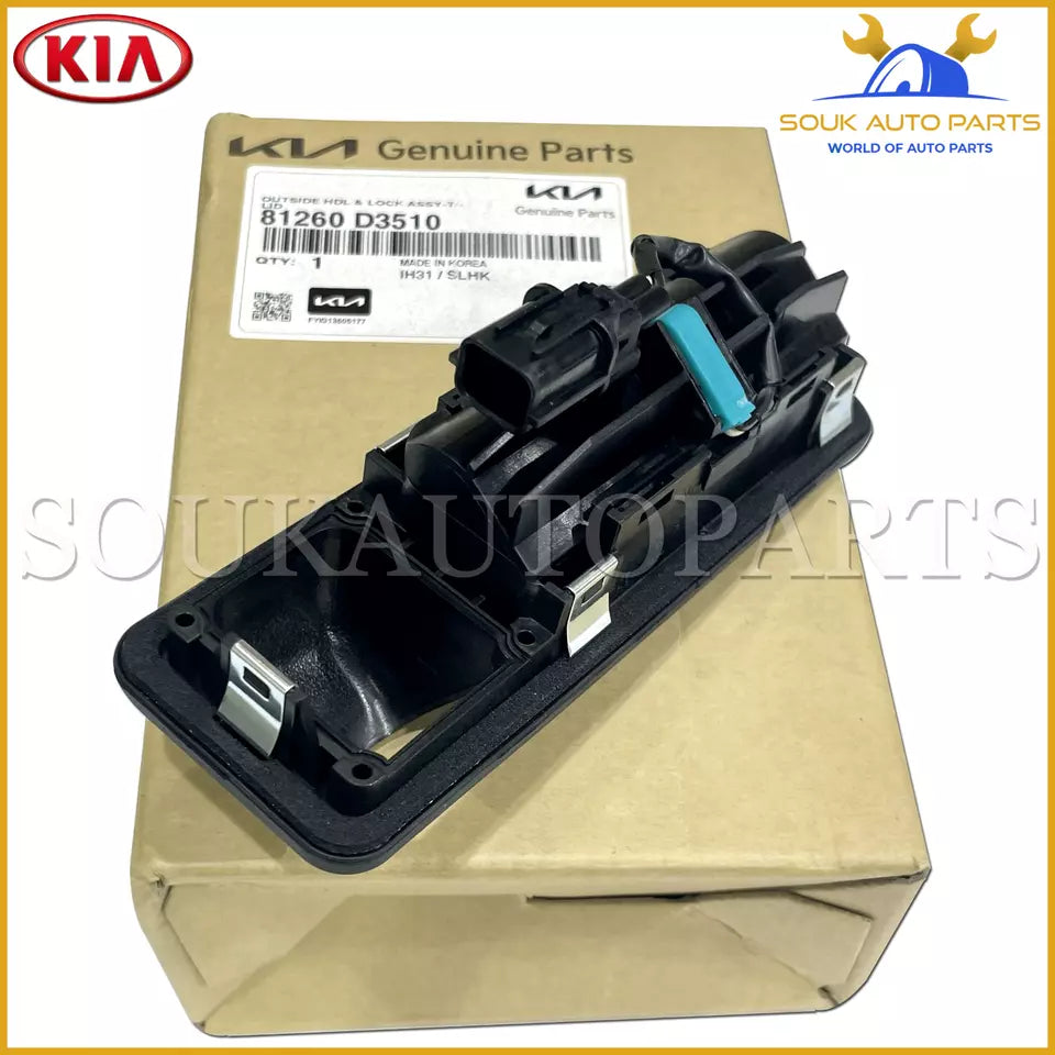 81260-D3510 Genuine Hyundai/Kia OUTSIDE HDL &amp; LOCK ASSY-T/LID 81260D3510