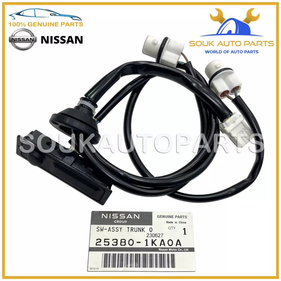 25380-1KA0A Genuine Nissan SWITCH ASSY-TRUNK OPENER 253801KA0A OEM
