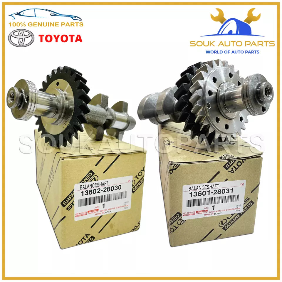 13601-28031 13602-28030 Genuine Toyota BALANCE SHAFT PAIR, NO.1 &amp; NO.2 OEM