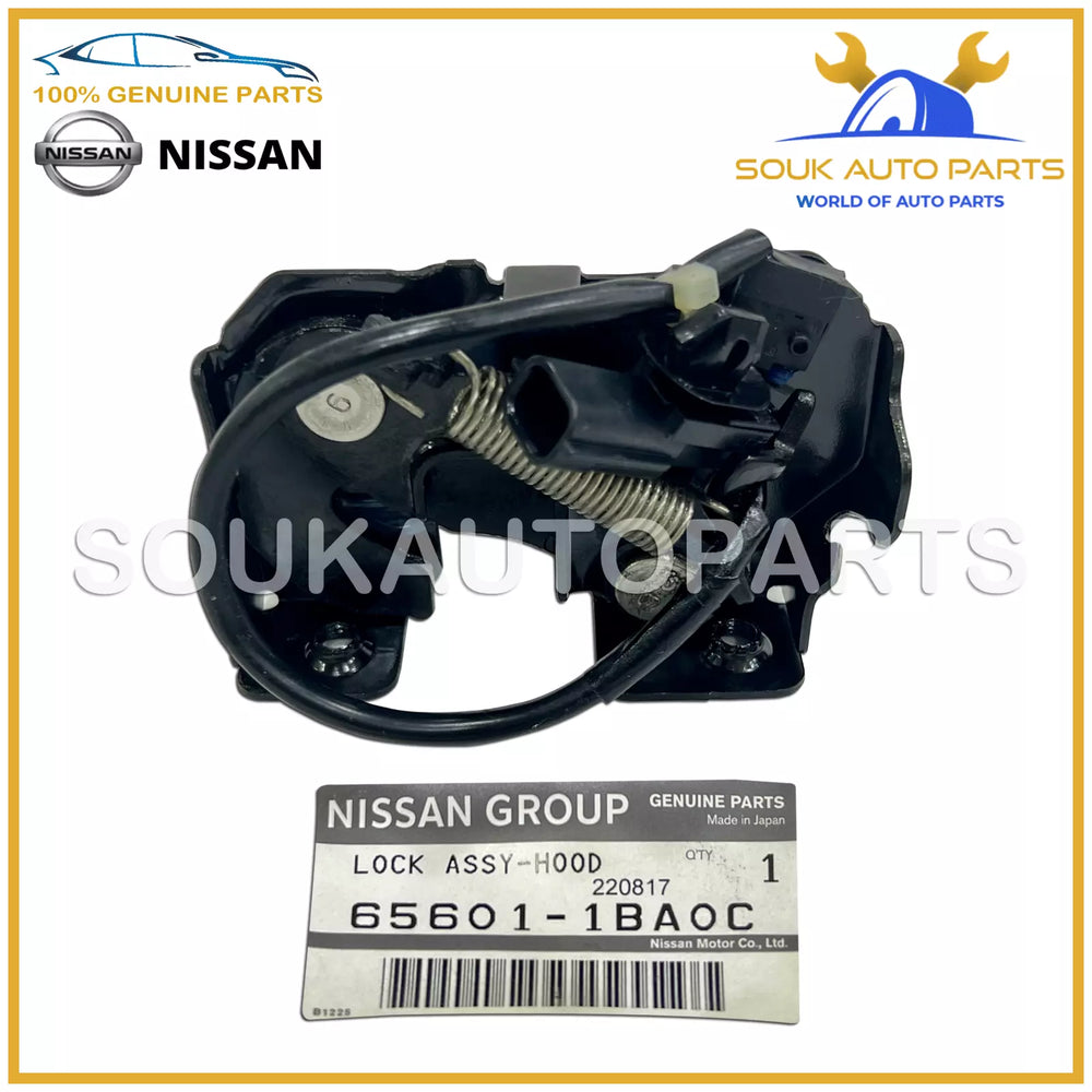 65601-1BA0C Genuine Nissan LOCK ASSY, HOOD 656011BA0C OEM