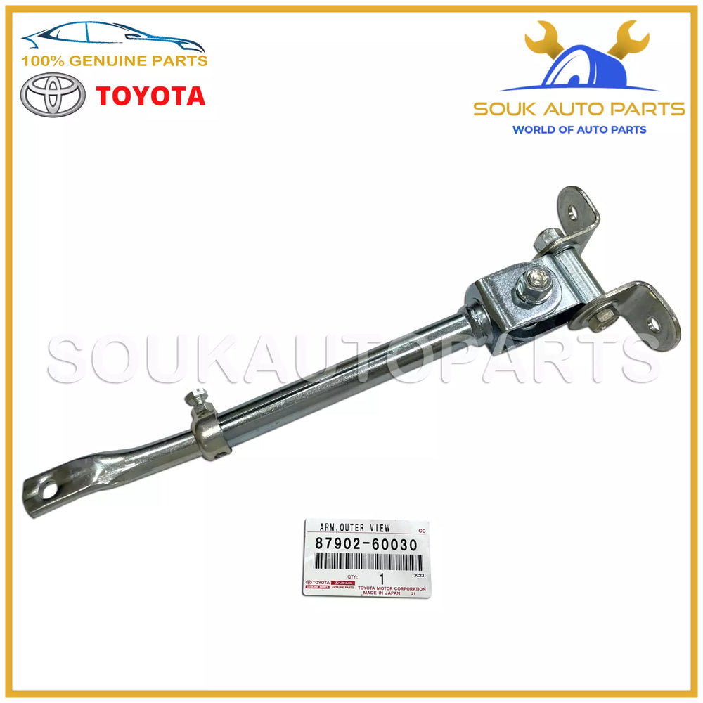 87902-60030 Genuine Toyota ARM SUB-ASSY, OUTER REAR VIEW MIRROR 8790260030 OEM