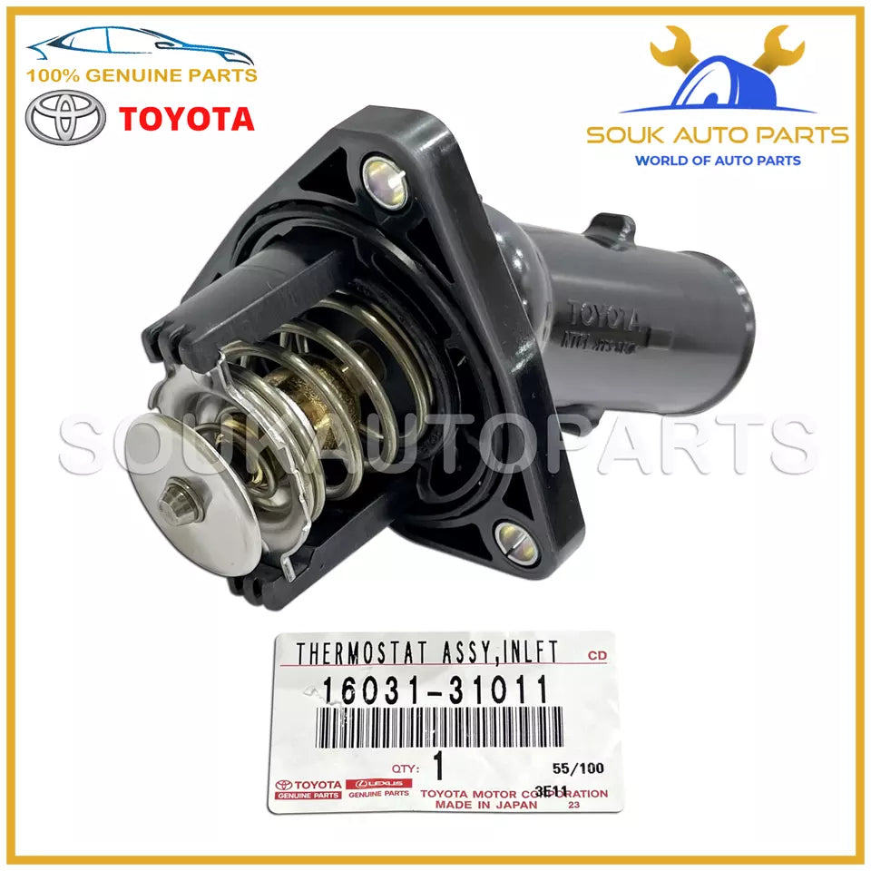 16031-31011 Genuine Toyota WATER INLET SUB-ASSY, w/THERMOSTAT 1603131011 OEM