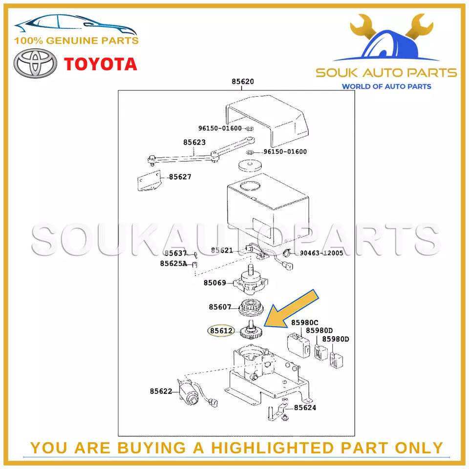 85612-36011 Genuine Toyota AUTOMATIC DOOR WORM WHEEL GEAR 8561236011 OEM