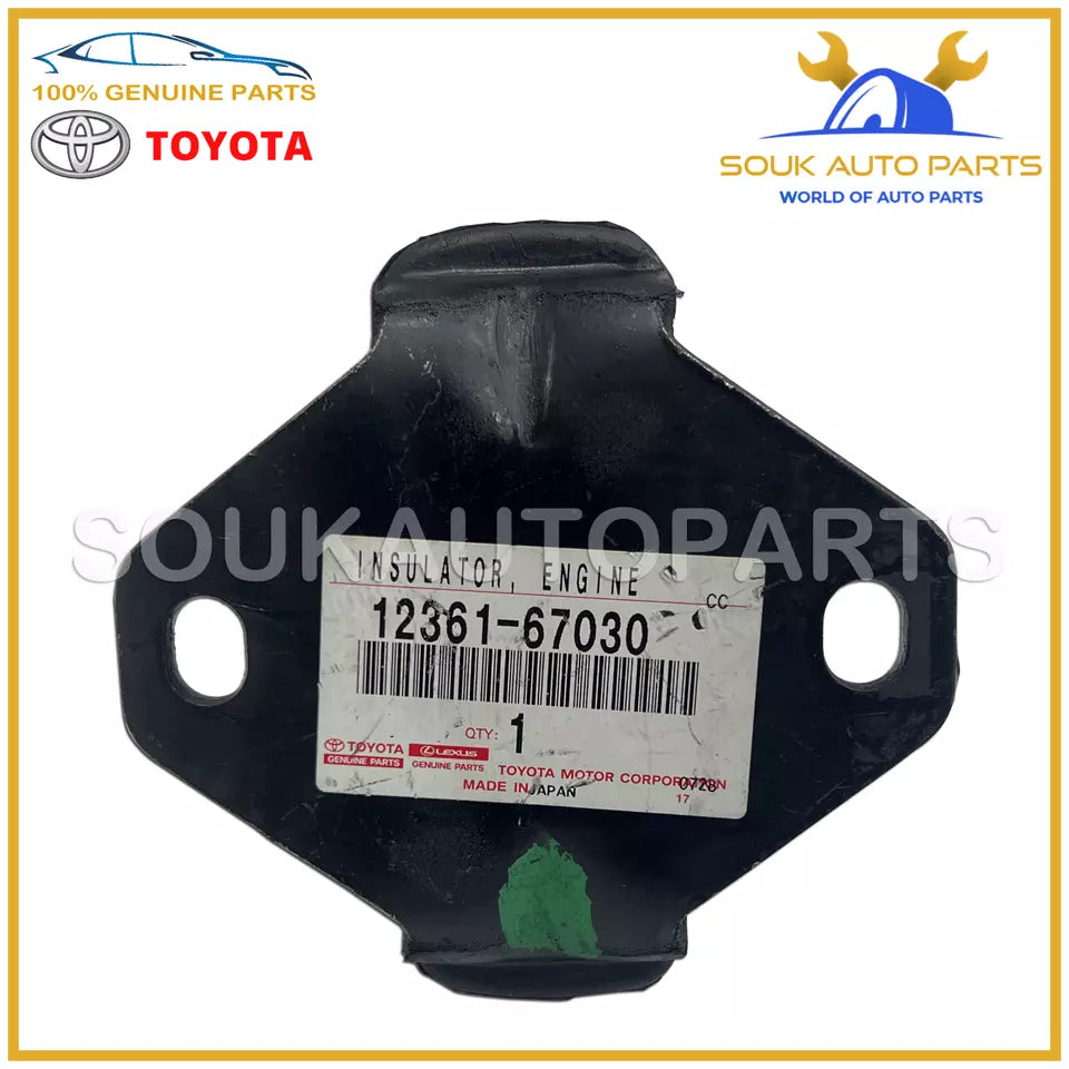 12361-67030 Genuine Toyota INSULATOR, ENGINE MOUNTING, FRONT 1236167030 OEM