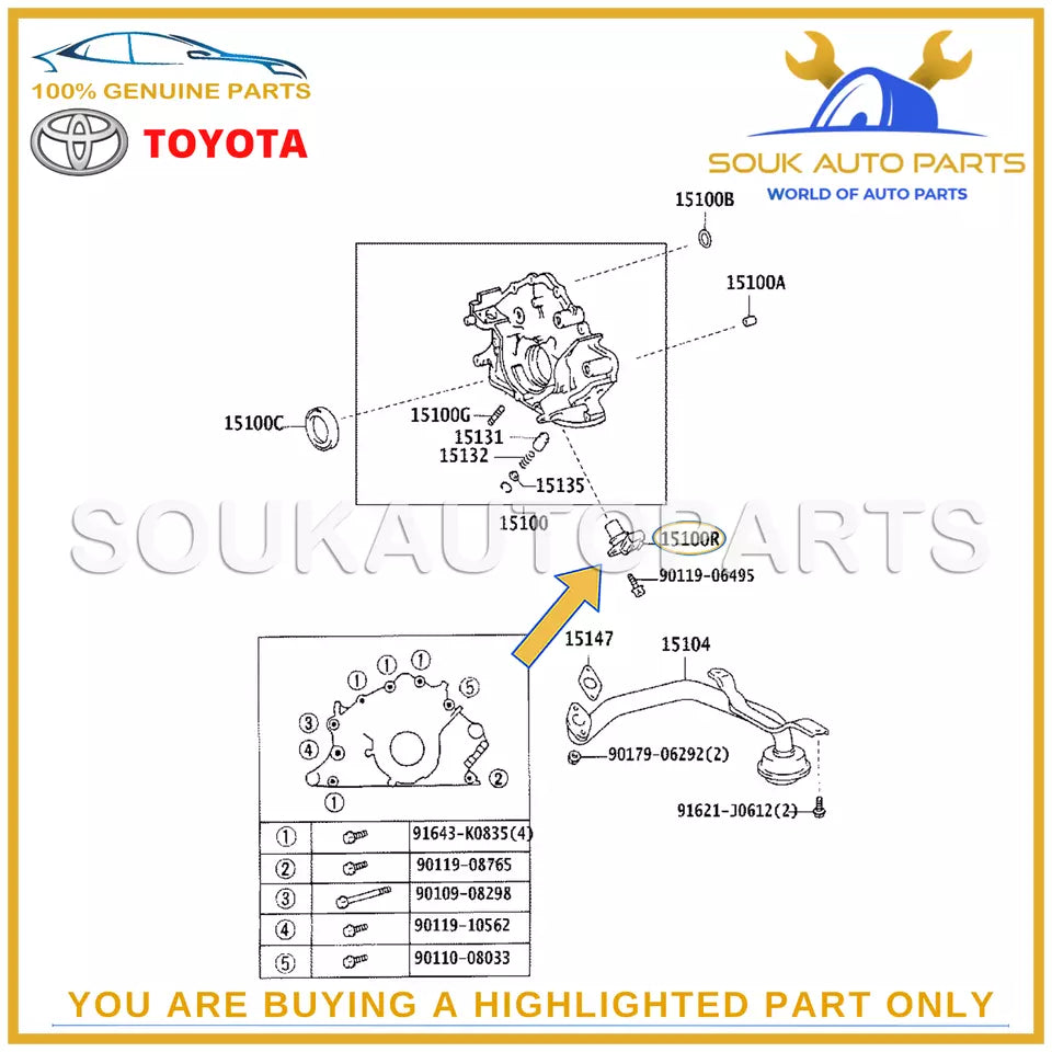 90919-05035 Genuine Toyota CRANK POSITION SENSOR 9091905035 OEM GS300 LX470