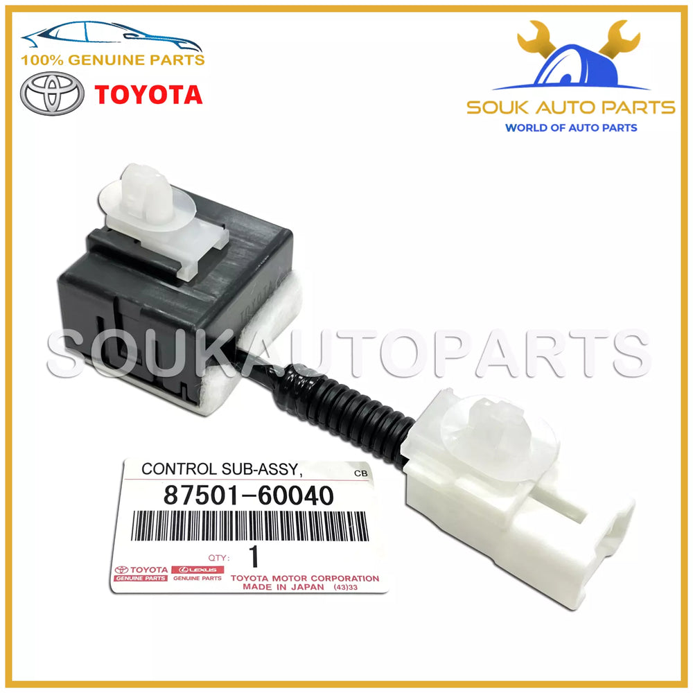 87501-60040 Genuine Toyota CONTROL SUB-ASSY, SEAT HEATER, RH/LH 8750160040 OEM