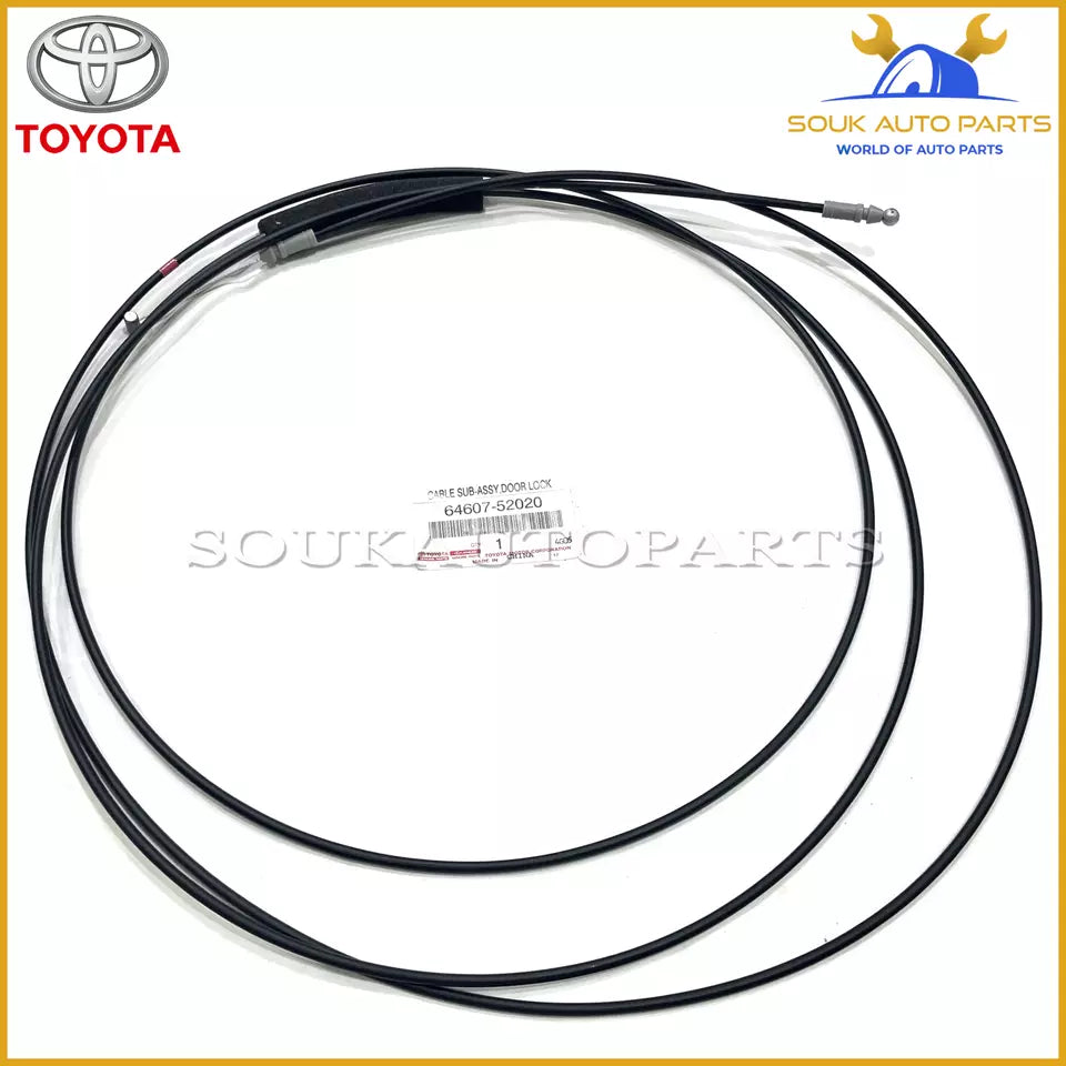 64607-52020 Genuine Toyota CABLE SUB-ASSY, LUGGAGE DOOR LOCK CONTROL 6460752020