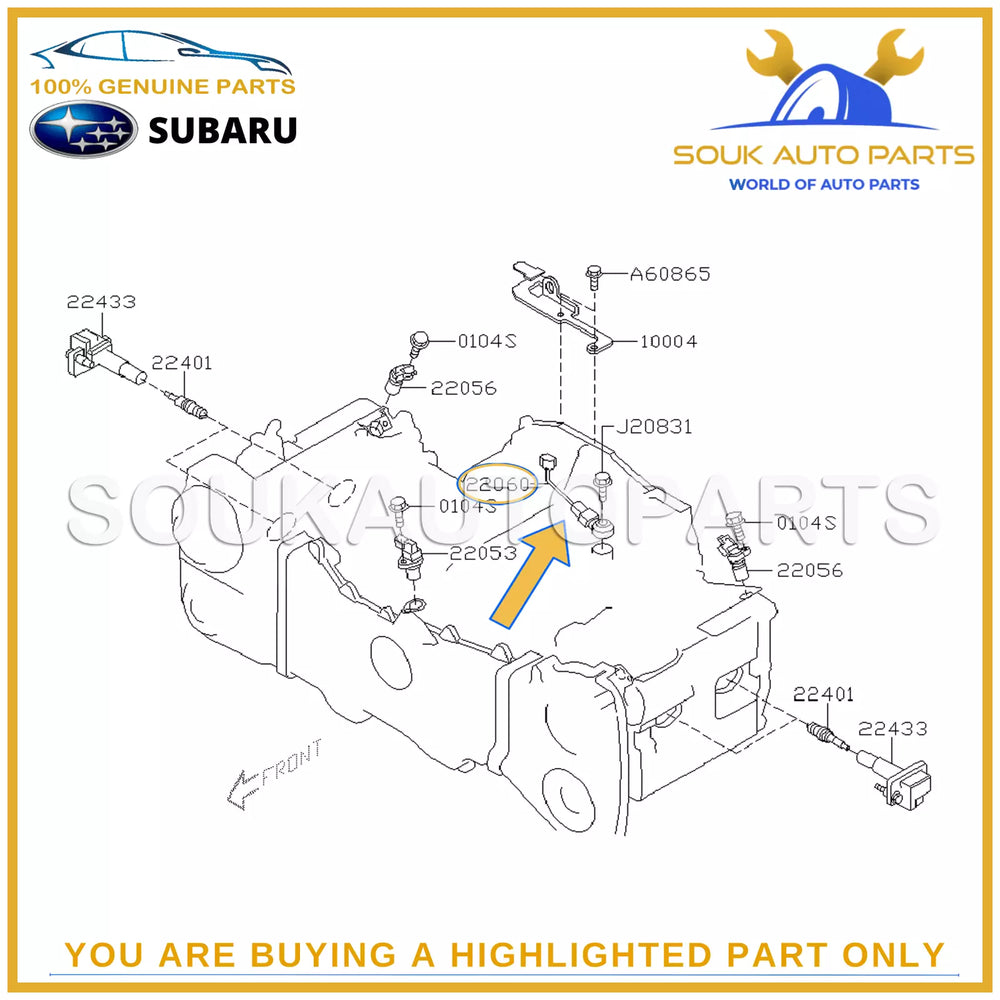 22060-AA140 Genuine Subaru KNOCK SENSOR ASSY 22060AA140 OEM Impreza Forester