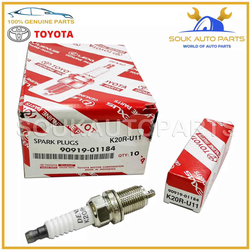 90919-01184 Genuine Toyota SPARK PLUG SET of 4 KLUGER ALPHARD RAV4 CROWN CAMRY