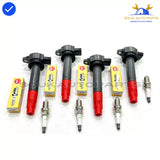 1832A025 Genuine IGNITION COIL &amp; NGK PLUGS 4G64 4Pcs For Mitsubishi LANCER 08-17