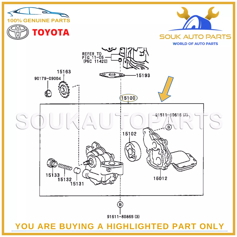 15100-28030 OIL PUMP 1AZFE 1AZFSE For Toyota AVENSIS RAV4 2.0Ltr 2001-2003
