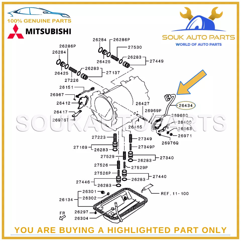 8604A053 Genuine Mitsubishi SWITCH, A/T CASE INHIBITOR OEM