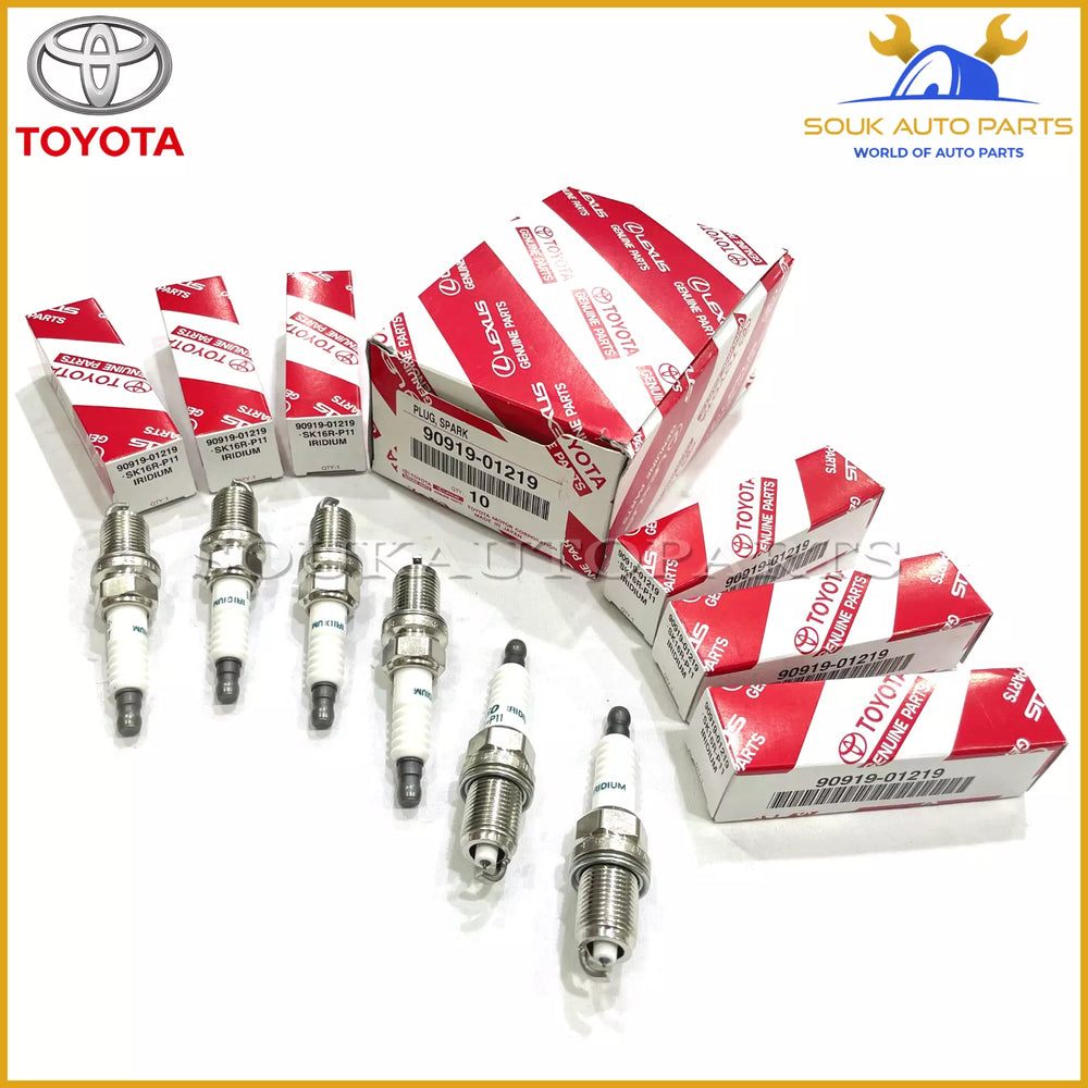 90919-01219 Genuine Toyota Lexus PLUG, SPARK (Set of 6 Pcs) 9091901219 OEM