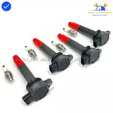 1832A025 Genuine IGNITION COIL &amp; NGK PLUGS 4G64 4Pcs For Mitsubishi LANCER 08-17