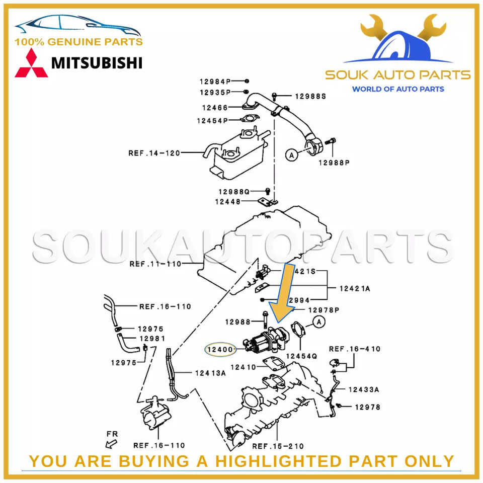 1582A037 Genuine Mitsubishi EGR VALVE MITSUBISHI 4D56U D-ID OEM