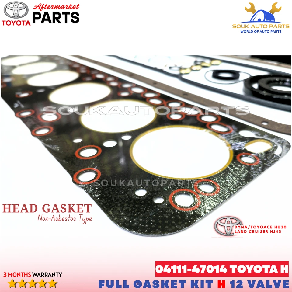 04111-47014 FULL GASKET KIT TOYOTA H FOR DYNA TOYOACE HU30 LAND CRUISER HJ45 3.6