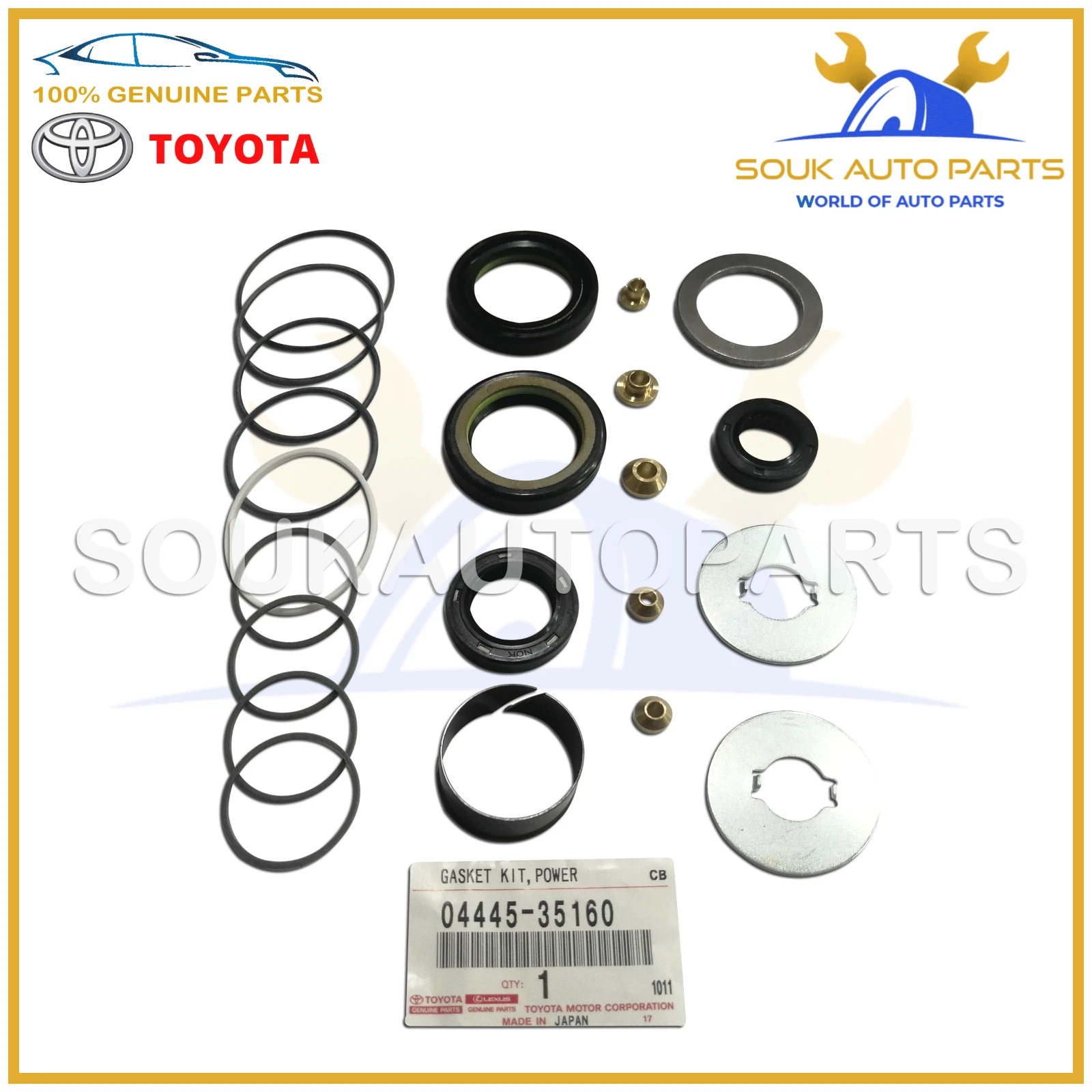 04445-35160 Genuine Toyota GASKET KIT POWER STEERING GEAR (FOR RACK & PINION)
